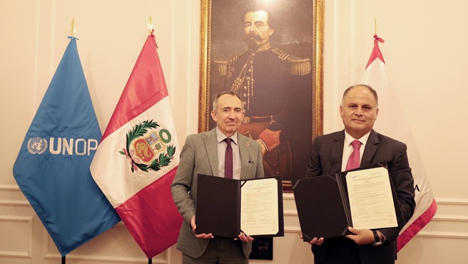 Lima.- La Contraloría General de la República (CGR) y la Oficina de las Naciones Unidas de Servicios para Proyectos (UNOPS) suscribieron la Enmienda n.°1 para ampliar la vigencia del Memorando de Entendimiento que ambas partes firmaron el pasado 8 de abril de 2024 para establecer un marco de cooperación y facilitar la colaboración conjunta sin carácter exclusivo, en ámbitos de interés común.