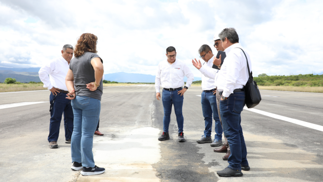 Alta Dirección de CORPAC supervisa trabajos de mantenimiento correctivo del Aeropuerto de Jaén