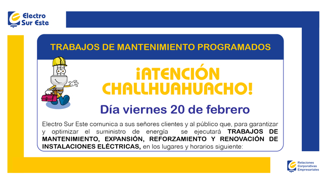 Información corte programado
