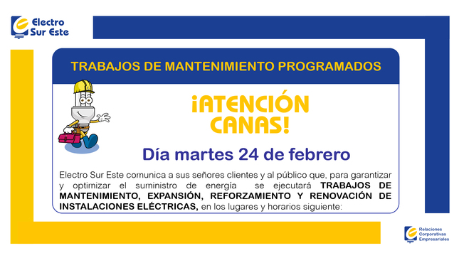 Información corte programado