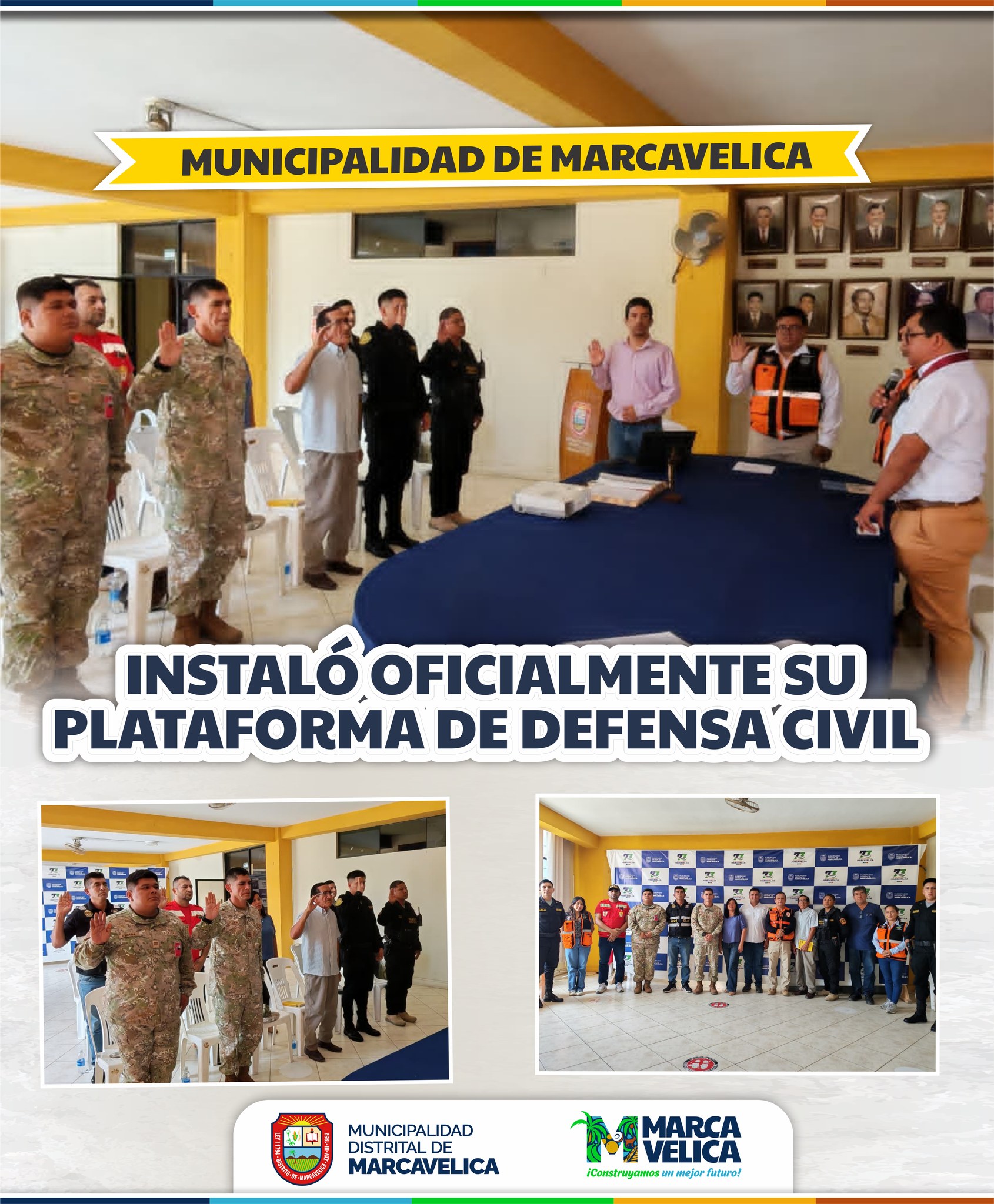 Marcavelica instala su plataforma de defensa civil