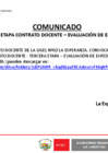 Vista preliminar de documento CONTRATO DOCENTE - 3ERA ETAPA -EVALUACION DE EXPEDIENTES