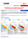 Vista preliminar de documento Aviso Meteorológico DZ7 - No 058-2026 - Incremento de temperatura diurna en la costa de Tacna y Moquegua