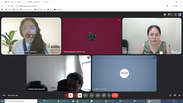 Jefe de la ODANC Piura realizó visitas extraordinarias virtuales a órganos jurisdiccionales durante el periodo vacacional