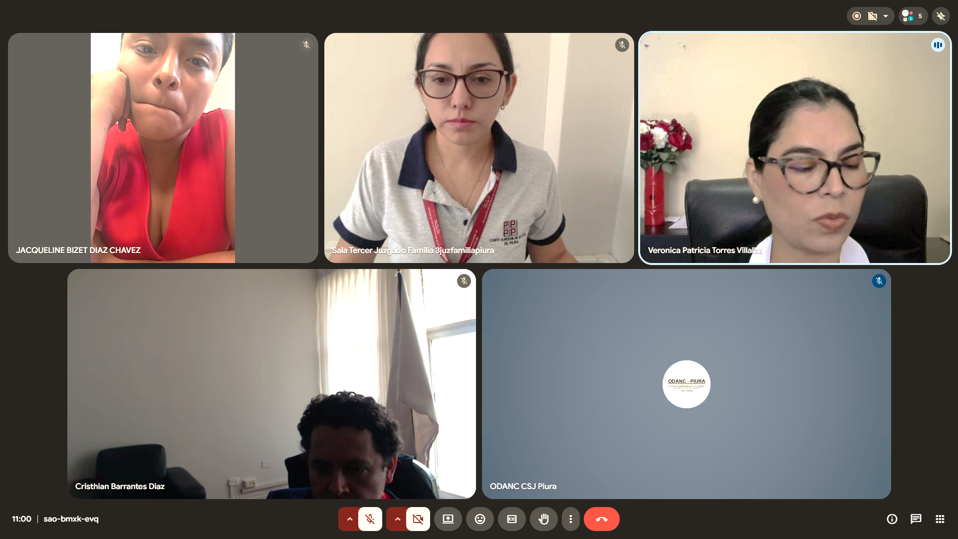 Jefe de la ODANC Piura realizó visitas extraordinarias virtuales a órganos jurisdiccionales durante el periodo vacacional