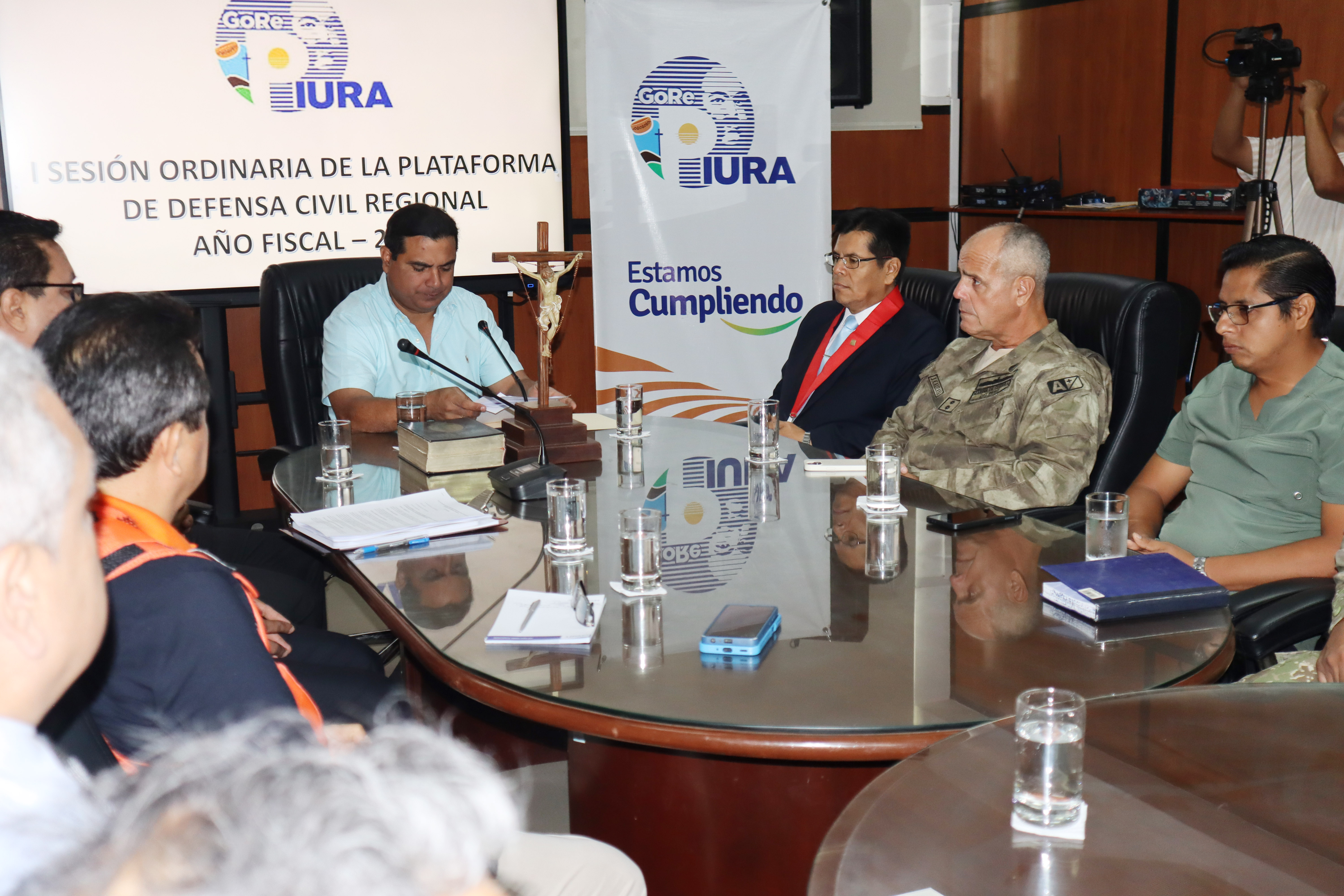 Presidente de la Corte Superior de Justicia de Piura participó en instalación de la Plataforma de Defensa Civil Regional 2026