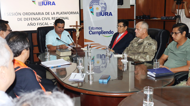 Presidente de la Corte Superior de Justicia de Piura participó en instalación de la Plataforma de Defensa Civil Regional 2026