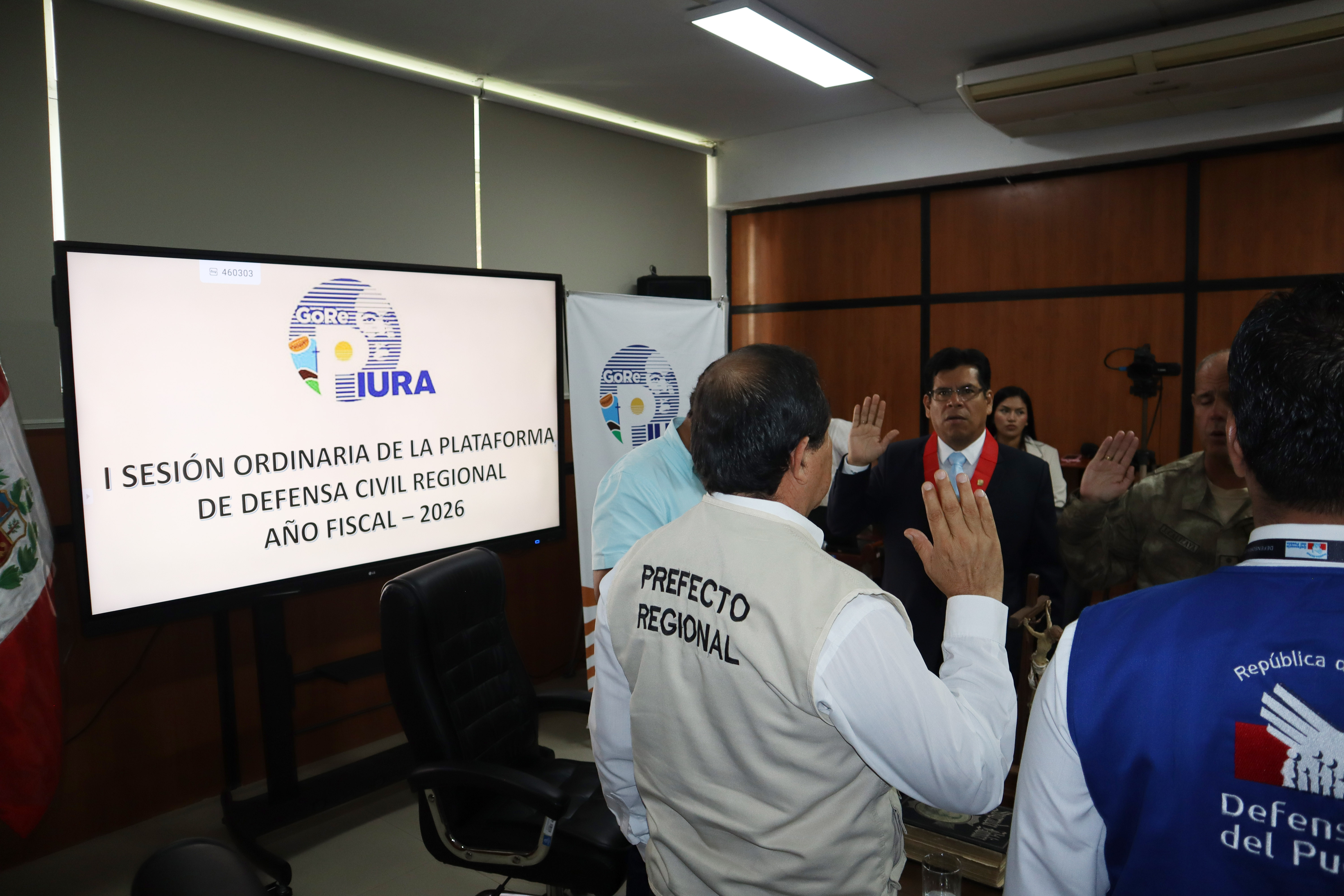 Presidente de la Corte Superior de Justicia de Piura participó en instalación de la Plataforma de Defensa Civil Regional 2026