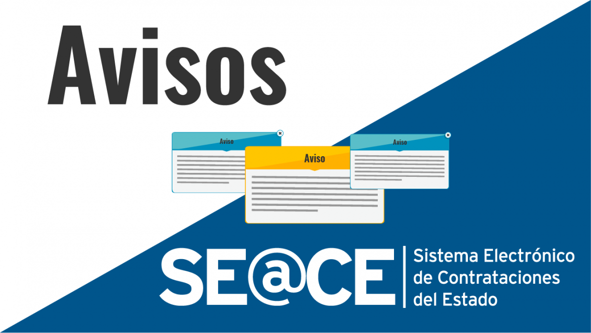 Aviso: IMPLEMENTACIÓN PROGRESIVA DEL SERVICIO DE INTEGRACIÓN CON EL RENIEC PARA LA AUTENTICACIÓN DE LOS DNI REGISTRADOS EN EL SEACE