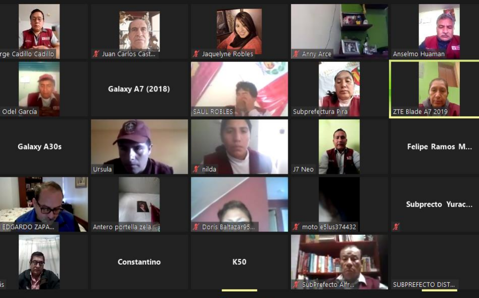 Siete prefectos y 357 subprefectos reciben capacitación virtual del Mininter.